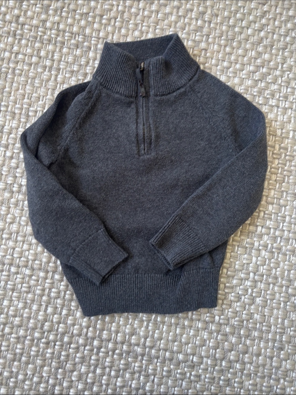 Crewcuts Charcoal Gray Half-Zip Sweater